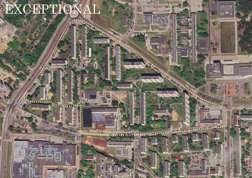 Google Earth view of Bielany.