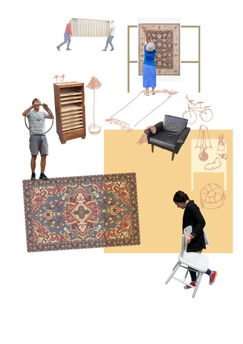 Proposed programme - collage of recycling space 