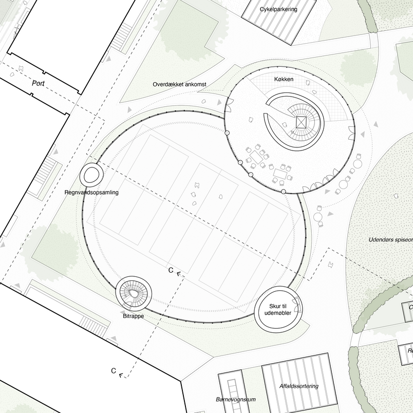 Plan af projektets stueetage