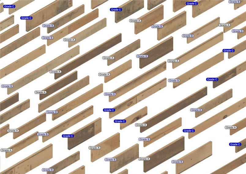 Graded timber segments