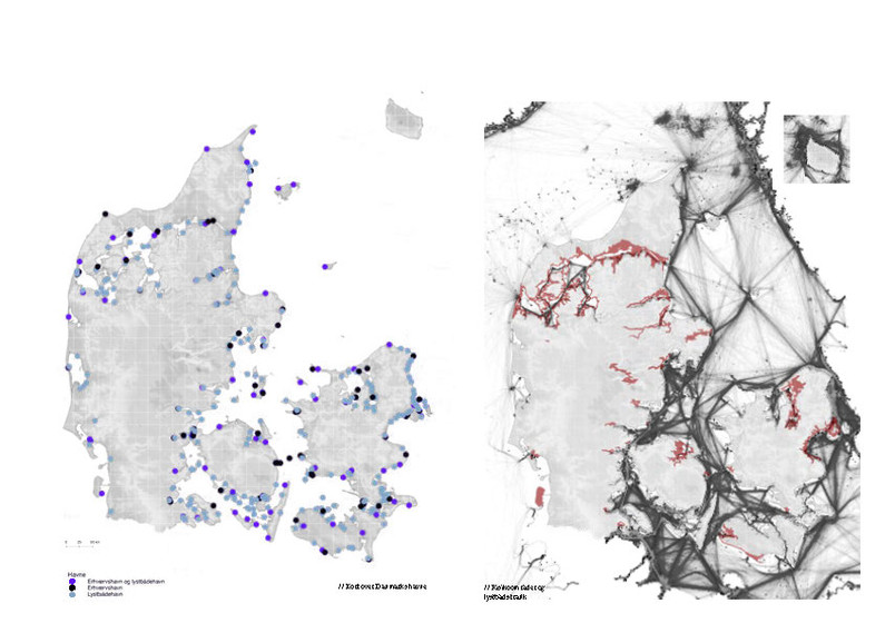 Danmark havne, riskioområder og lystbådetrafik.