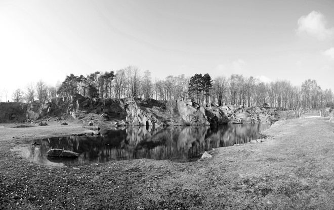 Bjergbakke Granitbrud