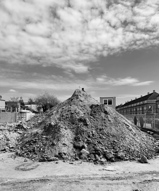 Indhentning af jord fra byggeplads