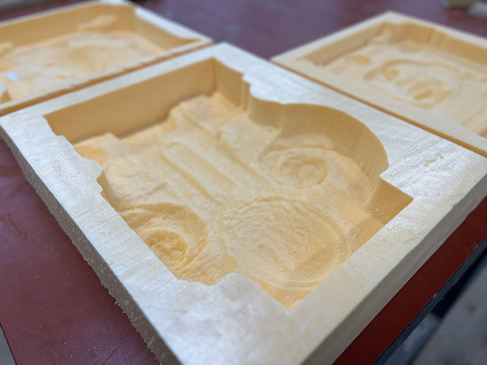 CNC milled cast in foam