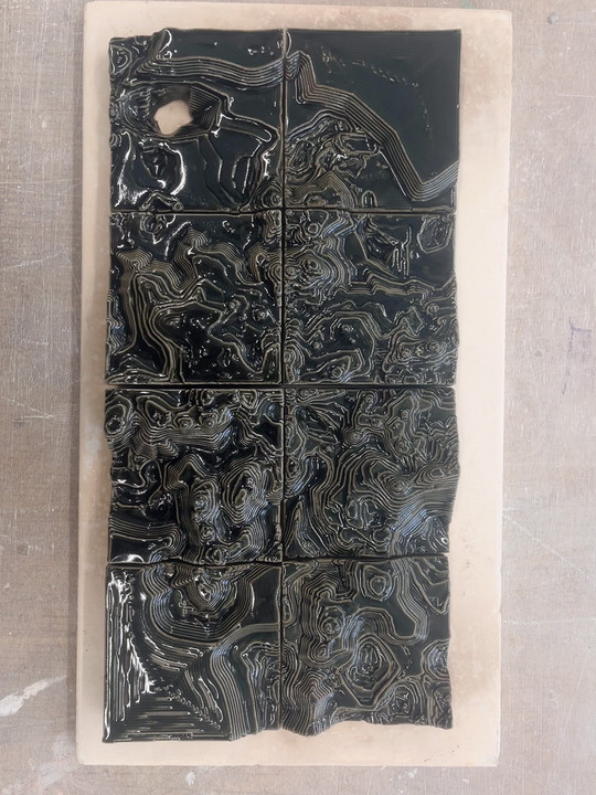 glazed verion of 3d printed tiles