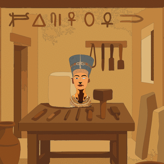 Nefertiti's spacial journey