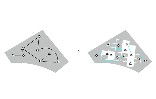 Design diagram: sports field with wetlands