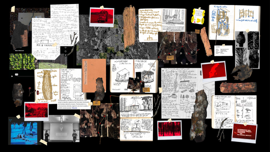 collage i farver, sort baggrund