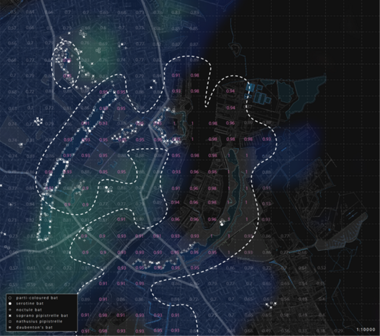 Mapping of potential bat habitats