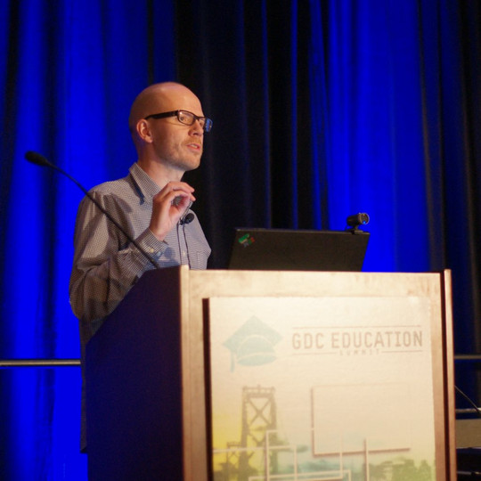 Jesper Juul speaking at Game Developers Conference