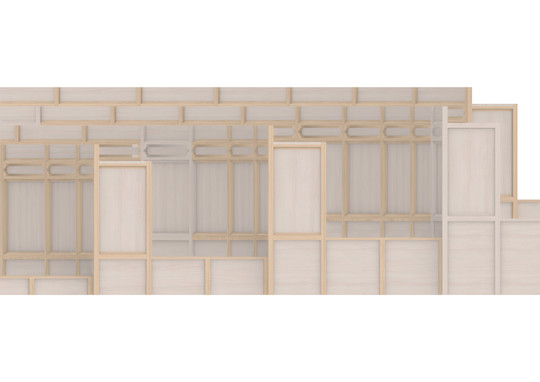 Elevation view of a section of the intervention