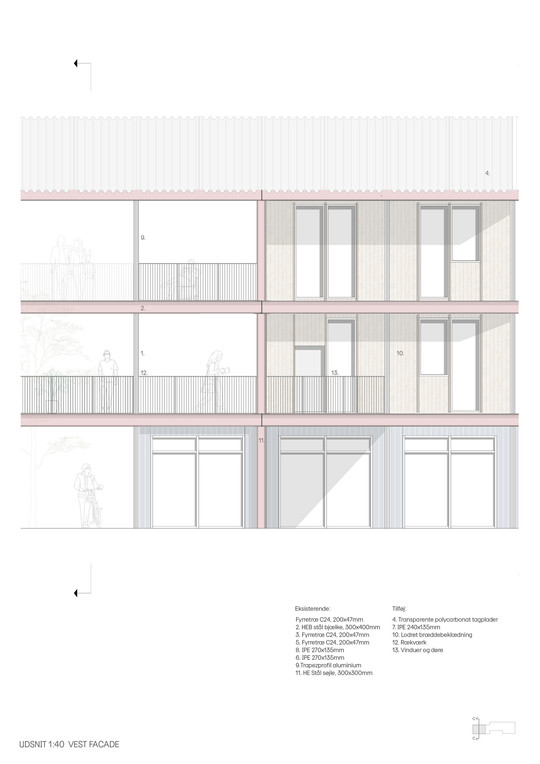 Facade udsnit 1:40