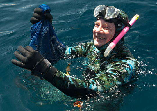 Catching sea snakes