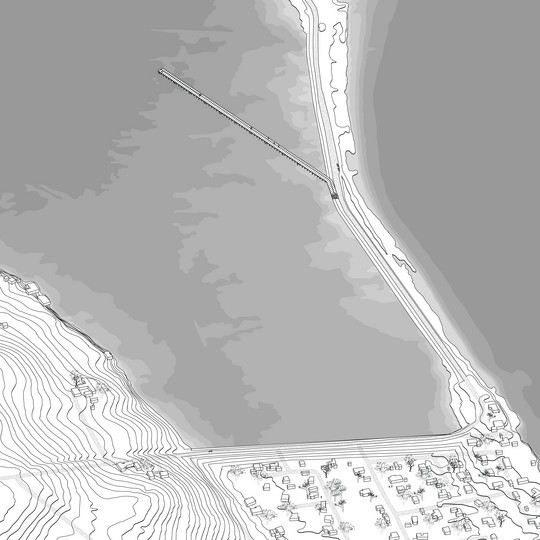 ny badbrygga vid ulvshale strand