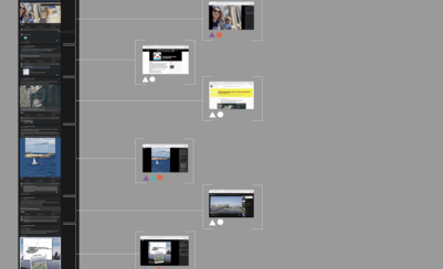 Screenshots af social mediestrøm
