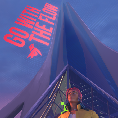 Thumbnail of woman looking at tower with title text
