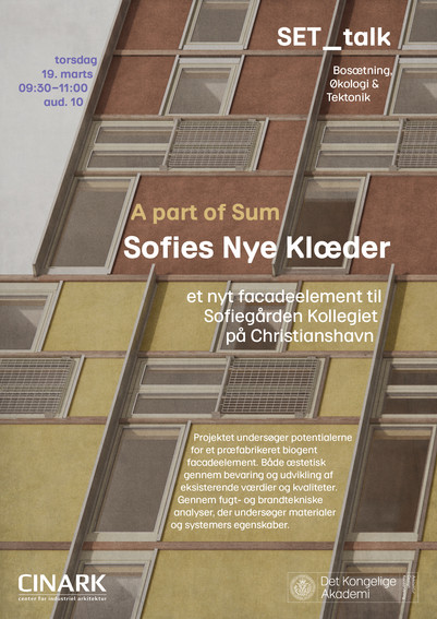 Plakat med facadeelementer fra Sofiegården
