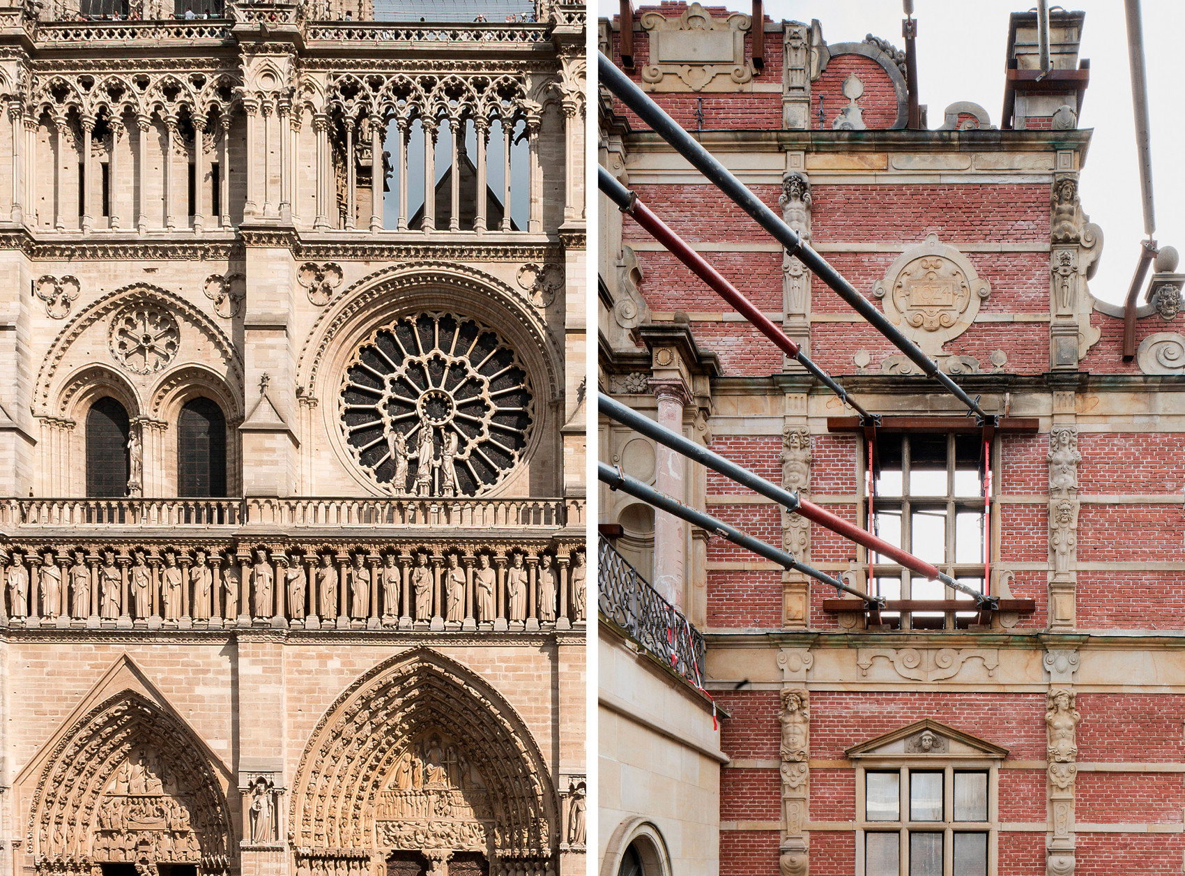 Collage - Notre Dame og Børsen