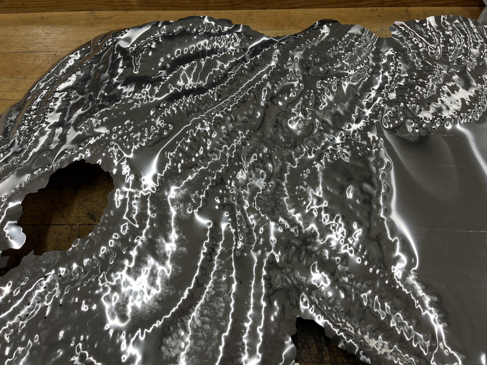 Blank, struktureret metaloverflade