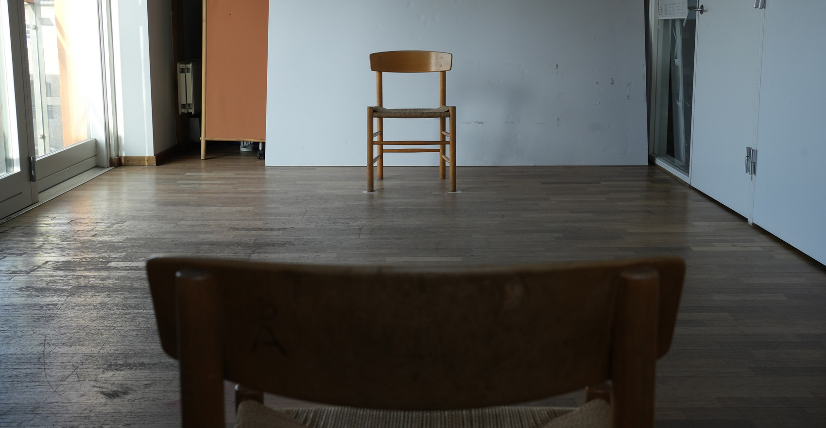 two chairs facing eachother